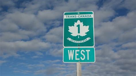 Trans Canada Highway 1 Sign Saskatchewan Stock Footage Video (100% ...