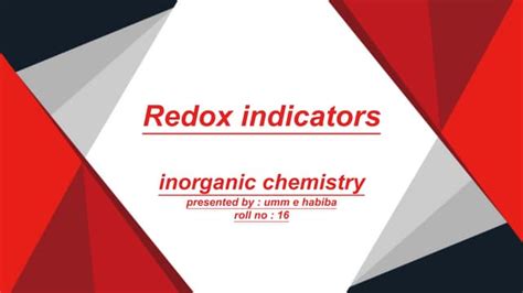 Redox indicators | PPT