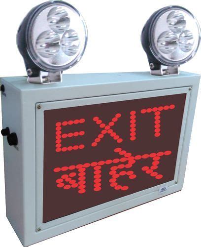 Cool White 18w Industrial Emergency LED Exit Light, IP Rating: IP33, Rs ...