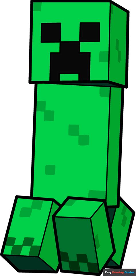 How to Draw a Minecraft Creeper - Really Easy Drawing Tutorial in 2024 | Minecraft drawings ...