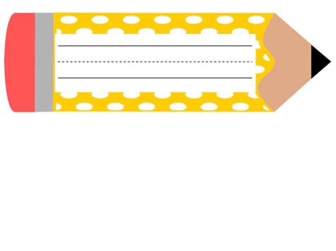 Printable Pencil Name Tags