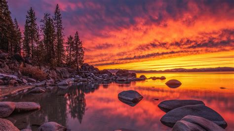 Lake Tahoe Nature Nevada Sunset USA 4K 5K HD Nature Wallpapers | HD ...