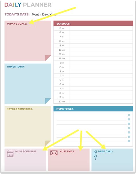 Free Daily Task Planner ~ Excel Templates