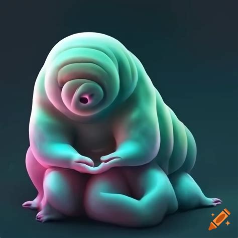 Meditating tardigrade macro photograph on Craiyon