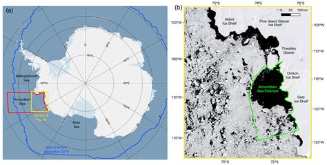 TC - Evolution of the dynamics, area, and ice production of the Amundsen Sea Polynya, Antarctica ...