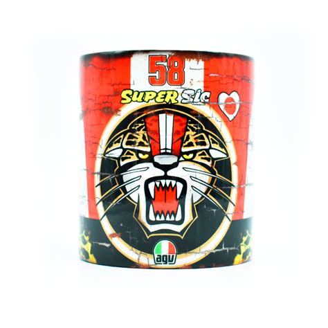 Vintage Marco Simoncelli Helmet Racing Mug / Motogp Legend / Supersic 58 / Motorcycles Bikes ...