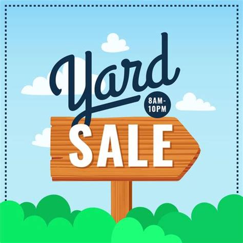 Yard Sale Poster Sign 227368 Vector Art at Vecteezy