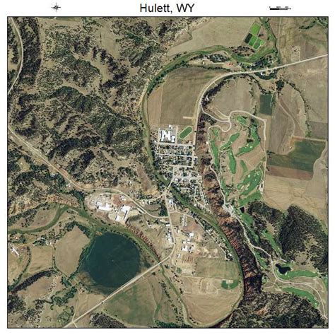 Aerial Photography Map of Hulett, WY Wyoming