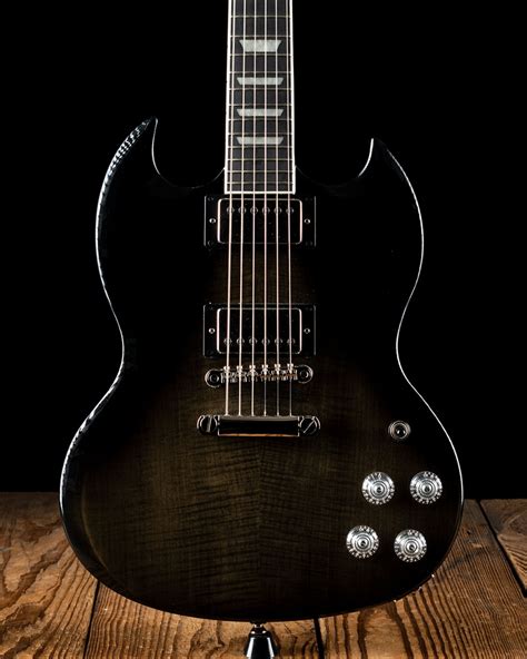 La guitare électrique Epiphone SG Modern Figured Trans Black | Test ...