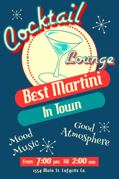 Copy of Vintage Cocktail Lounge | PosterMyWall