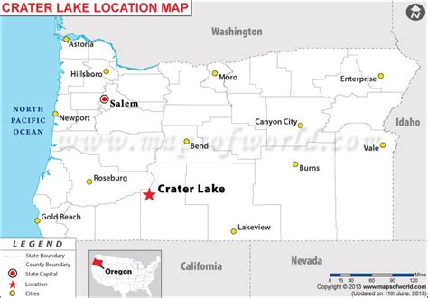 Oregon Map Crater Lake - Zip Code Map