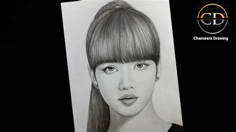 How to draw a BLACKPINK "Lisa" (step by step) Pencil Drawing//Girl face ...