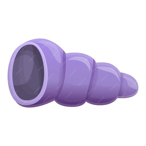 Premium Vector | Purple shell icon cartoon of purple shell vector icon for web design isolated ...