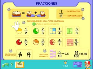 JUEGOS EDUCATIVOS PIPO: EJERCICIOS Y JUEGOS DE FRACCIONES