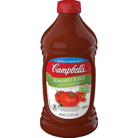Campbell's Low Sodium Tomato Juice, 64 oz. - Walmart.com - Walmart.com