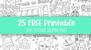 Back To School Coloring Pages - 25 FREE Pages | Printabulls