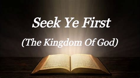 SEEK YE FIRST (The Kingdom Of God) | The Maranatha / Karen Lafferty ...