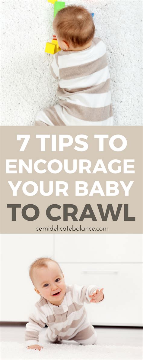 7 Tips to Encourage Your Baby to Crawl | Crawling baby, Baby milestones, Baby massage