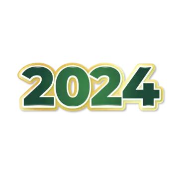 2024 Capodanno Oro Verde 3d Vettore, 2024testo, Capodanno 2024, Oro ...