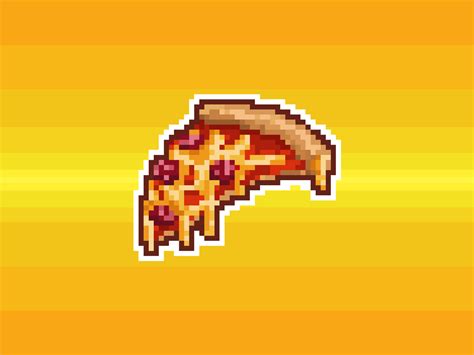 pizza pixel art illustration by Massinissa Stoutah on Dribbble