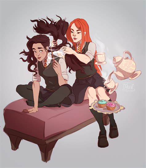 Hermione and Ginny by DJune-y on DeviantArt