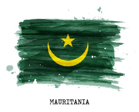 Watercolor painting design flag of Mauritania Vector 2588873 Vector Art at Vecteezy