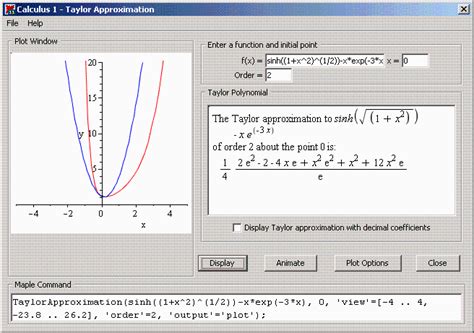 Taylor Approximations - Application Center