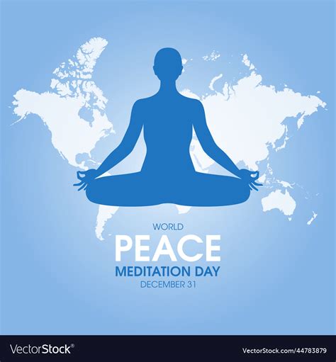 World peace meditation day poster Royalty Free Vector Image