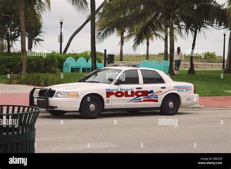 Miami Beach Police Car Stock Photo - Alamy