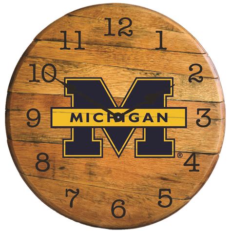 Michigan Clock, Michigan Wolverines Clock, Michigan Clocks