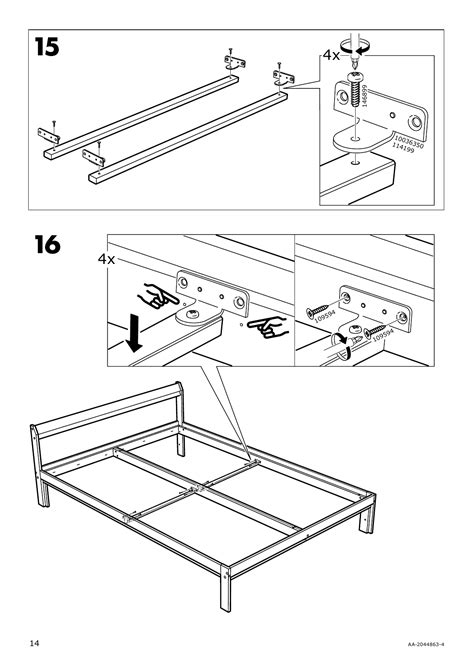 IKEA NEIDEN bed frame Assembly Instruction | Page 10 - Free PDF Download (16 Pages)