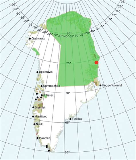 Greenland National Park Map