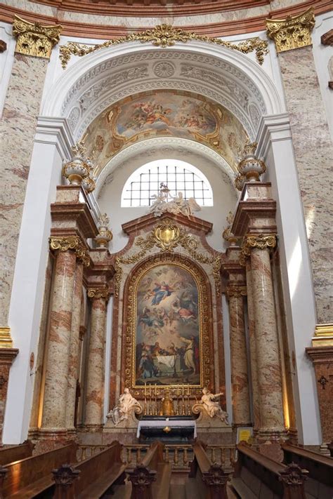 Karlskirche Interior, Vienna, Austria Stock Image - Image of baroque, molding: 123771875