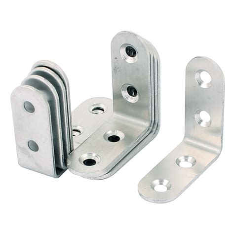 Unique Bargains 41x41x17mm L Shape 90 Degree Corner Brace Stainless Steel Angle Bracket 10Pcs ...