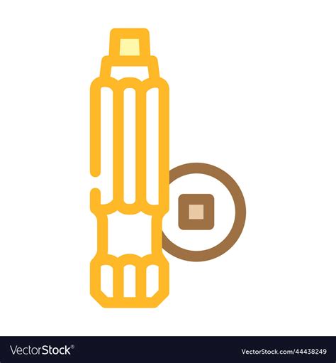 Robertson screwdriver bit color icon Royalty Free Vector