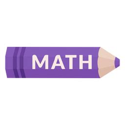 Diseño PNG Y SVG De Icono De Matemáticas De Materia Escolar De Lápiz De Color Para Camisetas