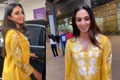 Kiara Advani picks a radiant yellow salwar kameez for her airport spotting