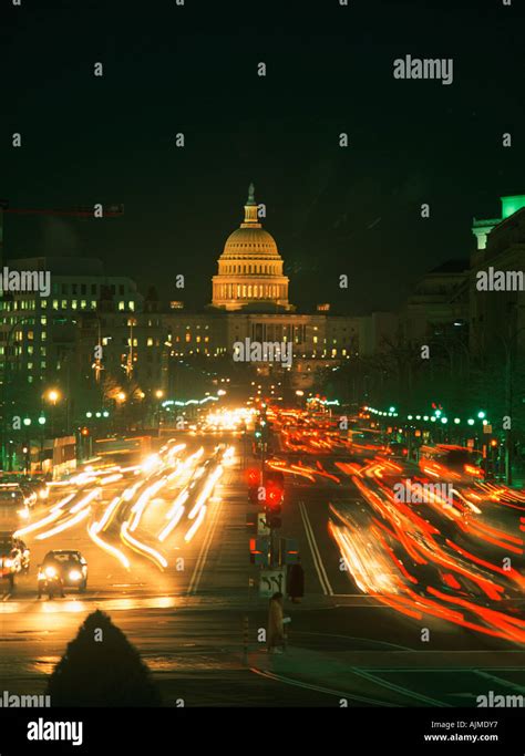 Washington DC at night Stock Photo - Alamy