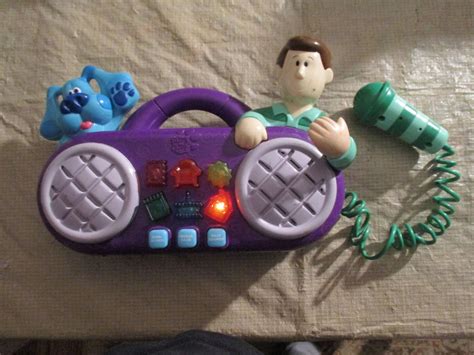 Blue's Clues Sing Along Boombox Radio Musical Microphone Toy 1999 Mattel Works | #1822874179