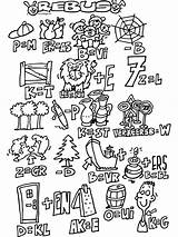 Rebus Rebussen Kleurplaten Sketch Coloring Page sketch template