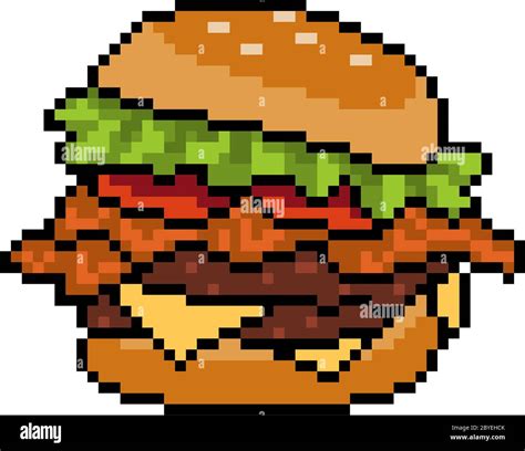 Hamburger pixel art Banque de photographies et d’images à haute résolution - Alamy