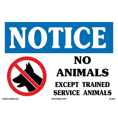 Lynch Sign 14 in. x 10 in. Service Dog Only Sign Printed on More ...