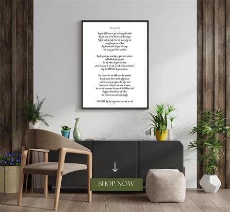 Psalm 20 Prayer Bible Verse Printable Bible Verse Wall Art - Etsy Canada