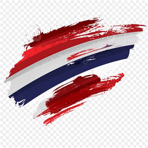 National Thai Flag PNG Image, Thai National Flag Painted With Color ...