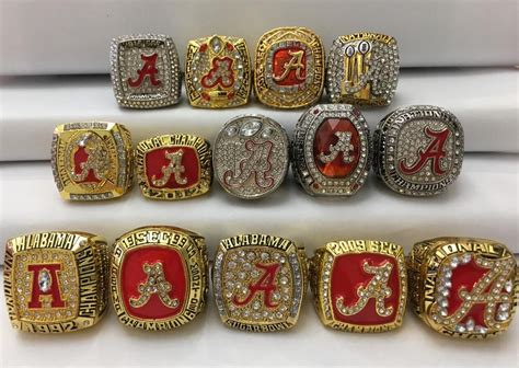 2020 Alabama Crimson Roll Tide National American Football Championship Ring Set Souvenir Men Fan ...