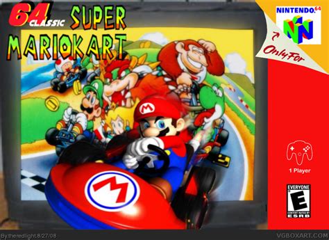 64 Classic: Super Mario Kart Nintendo 64 Box Art Cover by theredlight