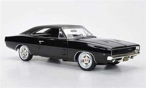 Diecast model cars Dodge Charger 1968 1/18 Greenlight R/T black ...