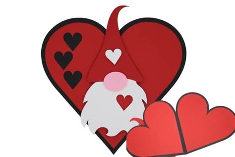 Gnome Valentine Card for Cricut with Free SVG | Craft Room Time