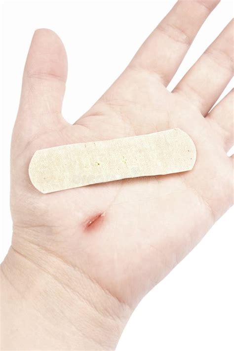 Cut hand with bandage stock image. Image of adhesive - 17445271