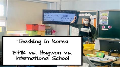 Teaching in Korea - EPIK vs. Hagwon vs. International School - YouTube